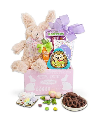 Alder Creek Gift Baskets Eggstravagent Easter Crate Pink, 9 Pieces