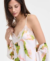 I.n.c. International Concepts Women's Lace-Trim Satin Chemise, Exclusively at Macy's
