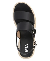 Mia Women's Yuna Round Toe Wedge Sandals