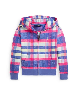 Polo Ralph Lauren Toddler and Little Girls Plaid Loopback Fleece Full-Zip Hoodie