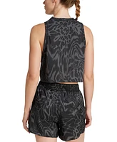 adidas Women's Printed Climacool Cropped Tank Top