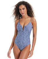 Bar Iii Women's On The Prowl V-Wire One-Piece Swimsuit, Exclusively at Macy's
