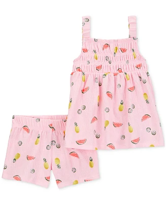 Carter's Toddler Girls Watermelon-Print Tank Top & Shorts, 2 Piece Set