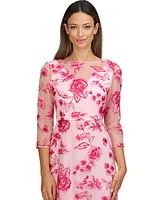 Js Collections Women's Nadine Embroidered 3/4-Sleeve Party Dress