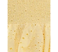 Juniors' Smocked Eyelet Halter Dress, Created for Macy's