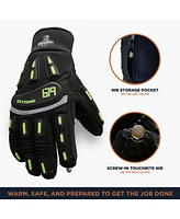 RefrigiWear Men's Extreme Freezer Gloves with Touch-Rite Nib - Insulated, Impact Protection