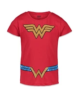 Justice League Toddler Girls Dc Comics 4 Pack T-Shirts to (2T - 18-20)