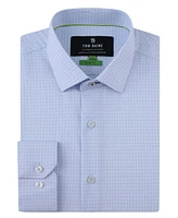 Tom Baine Men's Four Way Stretch Geo Print Button Down Dress Shirt