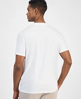 A|X Armani Exchange Men's Short Sleeve Crewneck Palm Tree Logo Graphic T-Shirt