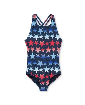 Lands' End Girls Chlorine Resistant One Piece Swimsuit