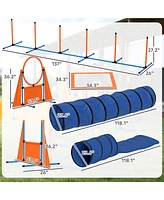 PawHut 10 Pc Dog Agility Training Equipment Set Dog Agility Course