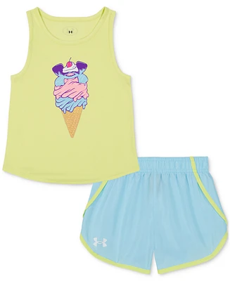 Under Armour Toddler & Little Girls Tank Top Shorts, 2 Piece Set