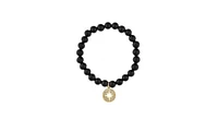 Rivka Friedman Onyx Beaded Bracelet with Starburst Charm