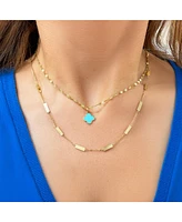 The Lovery Turquoise Clover Charm 14K Gold - 10 millimeters