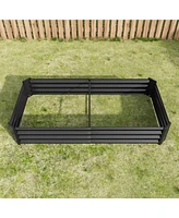 Raised Garden Bed Outdoor, 6×3×1ft , Metal Raised Rectangle Planter Beds for Plants, Vegetables, and Flowers