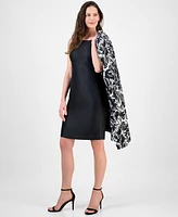Le Suit Petite Floral-Print Jewel-Neck Jacket Topper & Empire Seamed Dress