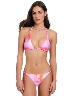 Red Carter Womens Braided Strap Triangle Bikini Top Hipster Bikini Bottoms