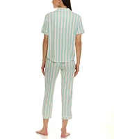 Flora by Nikrooz Women's Annie Printed Capri Pajama Set
