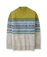 Celtic & Co. Women's Donegal Fair Isle Funnel Neck Sweater