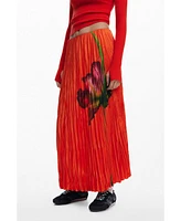 Desigual Women's Floral texture skirt