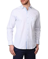Tailorbyrd Men's Geo Floral Print Long Sleeve Shirt