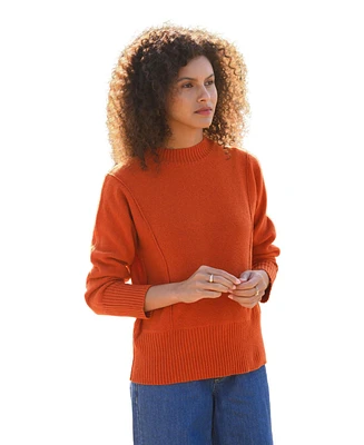 Celtic & Co. Women's Exposed Seam Crew Neck Sweater