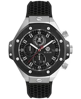 Philipp Plein Men's Chronograph Royal Black Silicone Strap Watch 46mm