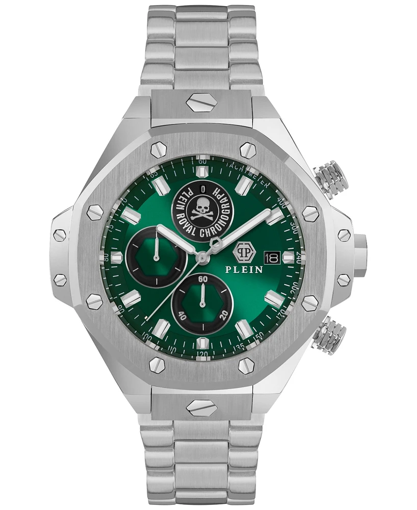 Philipp Plein Men's Chronograph Royal Stainless Steel Bracelet Watch 46mm