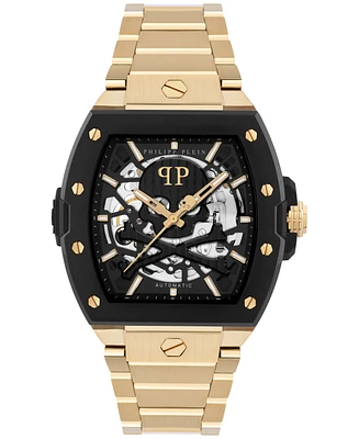 Philipp Plein Men's Automatic The Skeleton 2.0 Gold Ion Plated Bracelet Watch 44mm