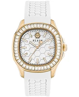 Philipp Plein Women's The Spectre Lady White Silicone Strap Watch 38mm