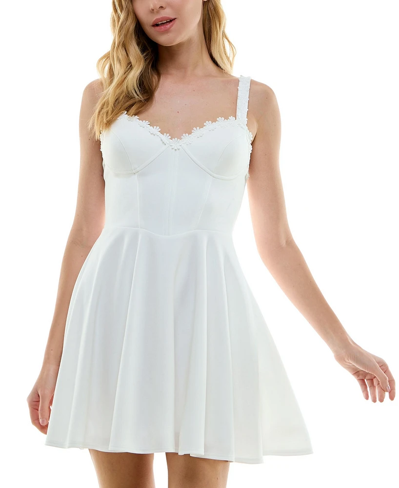 City Studios Juniors' Bustier Skater Dress