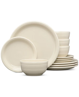 Fiesta Linen Bistro Coupe 12 Pc. Dinnerware Set, Service for 4