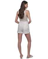 Dkny Jeans Women's High-Rise Dolphin-Hem Shorts - Ivy