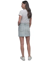 Dkny Jeans Women's Printed High-Rise Denim Miniskirt