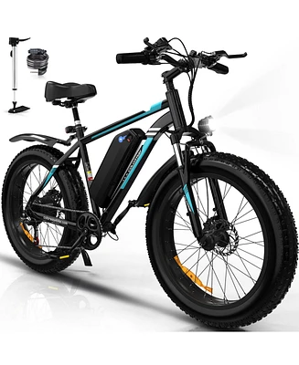 Colorway 26x4.0 Fat Tire E bike, 750W Electric Bicycles 15.6AH 48V Mountain Electric Bike for adult Ul 2849