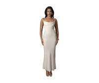 Jluxlabel Women's Natural Getaway Linen Maxi Dress