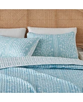 Linery & Co. Floral Striped Microfiber Quilt Set With Shams