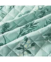 Reversible Microfiber Winter-Printed Quilt Set with Shams