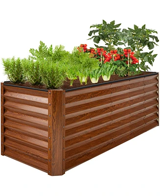 Best Choice Products 8x2x2ft Outdoor Metal Raised Garden Bed, Planter Box for Vegetables, Flowers, Herbs