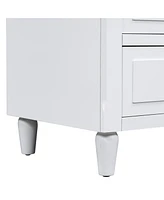 3-Drawer Nightstand Storage Wood Cabinet