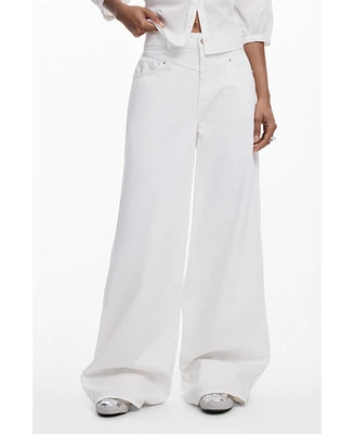 Desigual Women's Wide Leg Basic Jeans