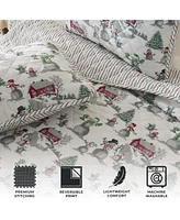 Linery & Co. Holiday Printed Microfiber Quilt Set with Shams