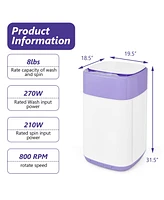 8lbs Portable Fully Automatic Washing Machine with Drain Pump
