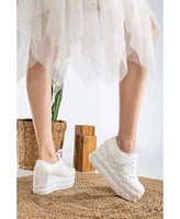 Florette Lace Bridal Platform Sneakers