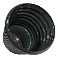 Molly 12.5" Metal Outdoor Plant Pot Set with Drainage Holes and Rubber Plugs- Juniper Glaze - of 2