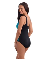 ShapeSolver Sport by Mimi Flamingo Women's Highneck Tank One Piece Swimsuit