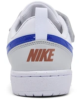 Nike Little Kids Court Borough Low Recraft Fastening Strap Casual Sneakers from Finish Line