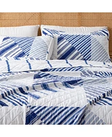 Linery & Co. Patchwork Stripe Microfiber Quilt Set With Shams