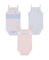 Tommy Hilfiger Baby Girls 3-Pack Pastel Patterns Tank Bodysuits