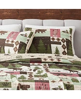 Linery & Co. Wildlife Patchwork Microfiber Quilt Set With Shams